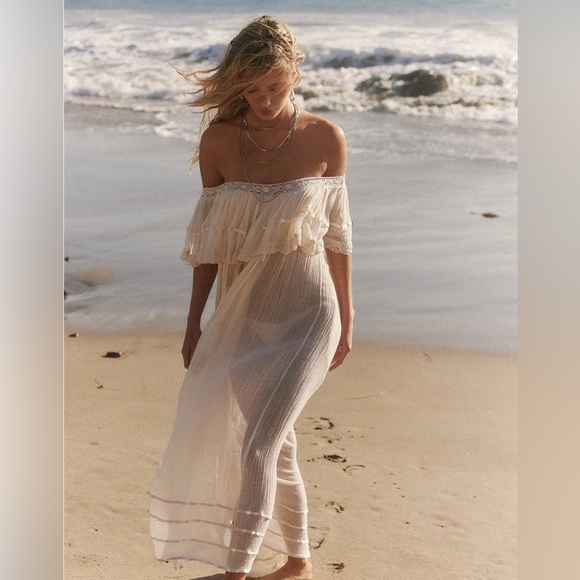 Semi sheer baby blue cold shoulder mini dress - Picture 4 of 11